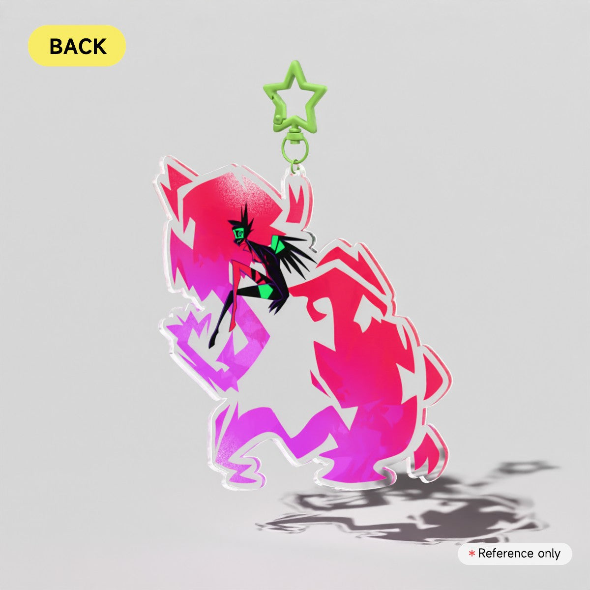 Fluttershy as Capri (Cyberpunk Edgerunners) Clear Acrylic Keychains