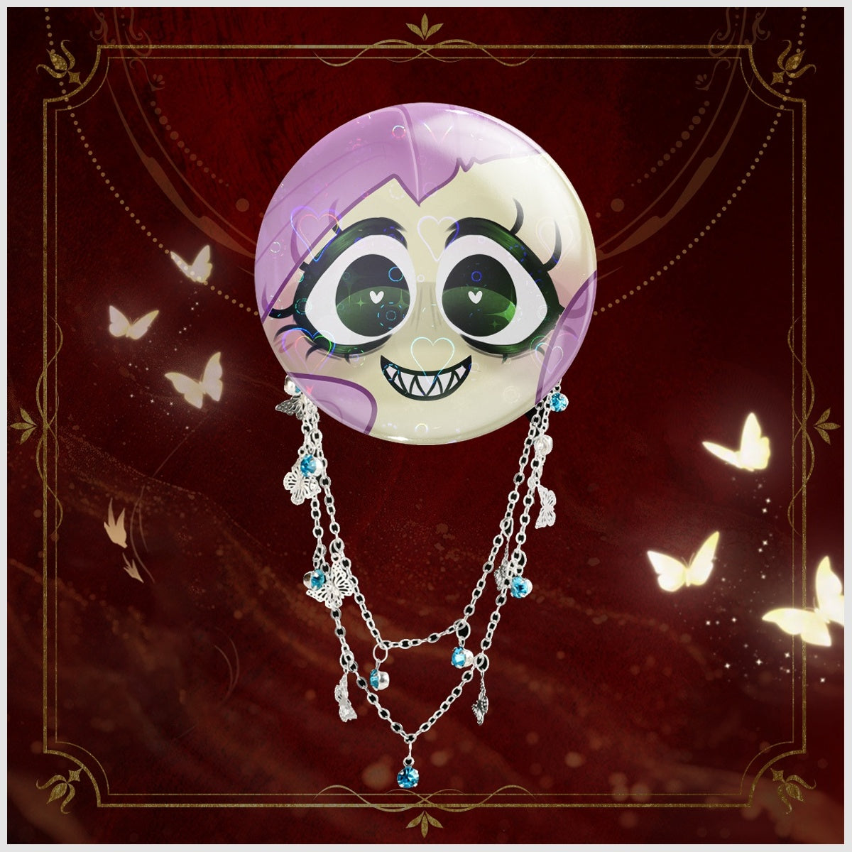 Fluttershy Badge With Chains