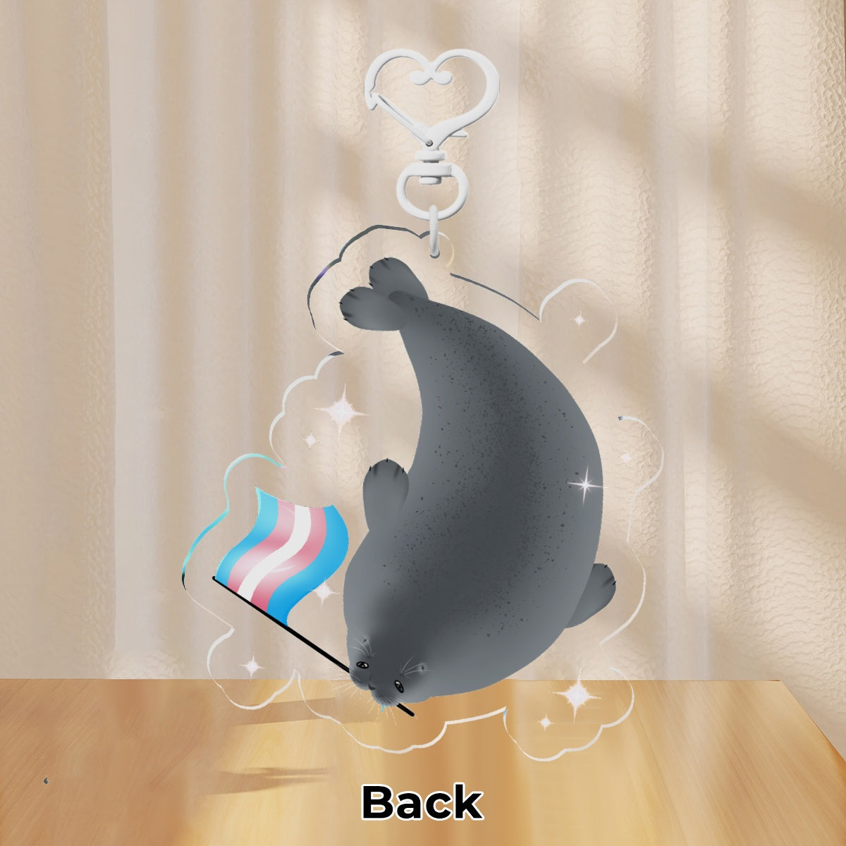 Trans Seal Clear Acrylic Keychain