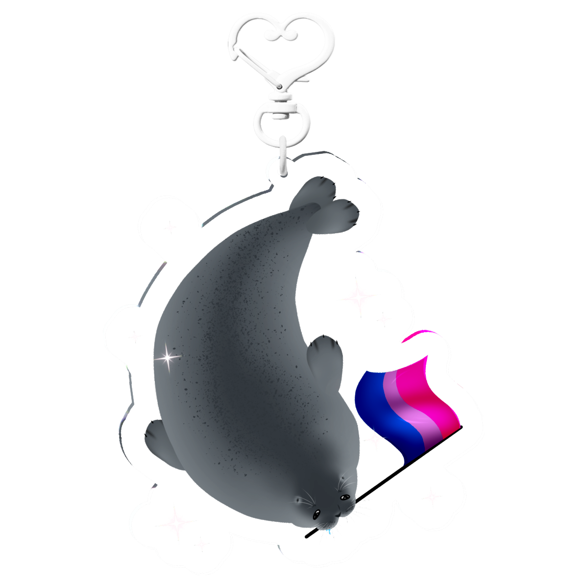 Bi Seal Clear Acrylic Keychain