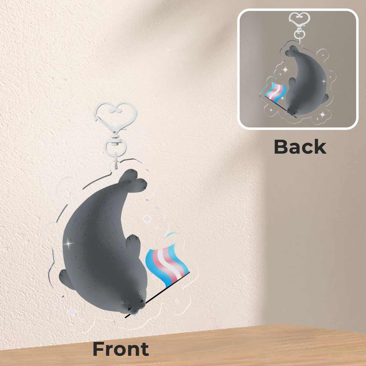 Trans Seal Clear Acrylic Keychain
