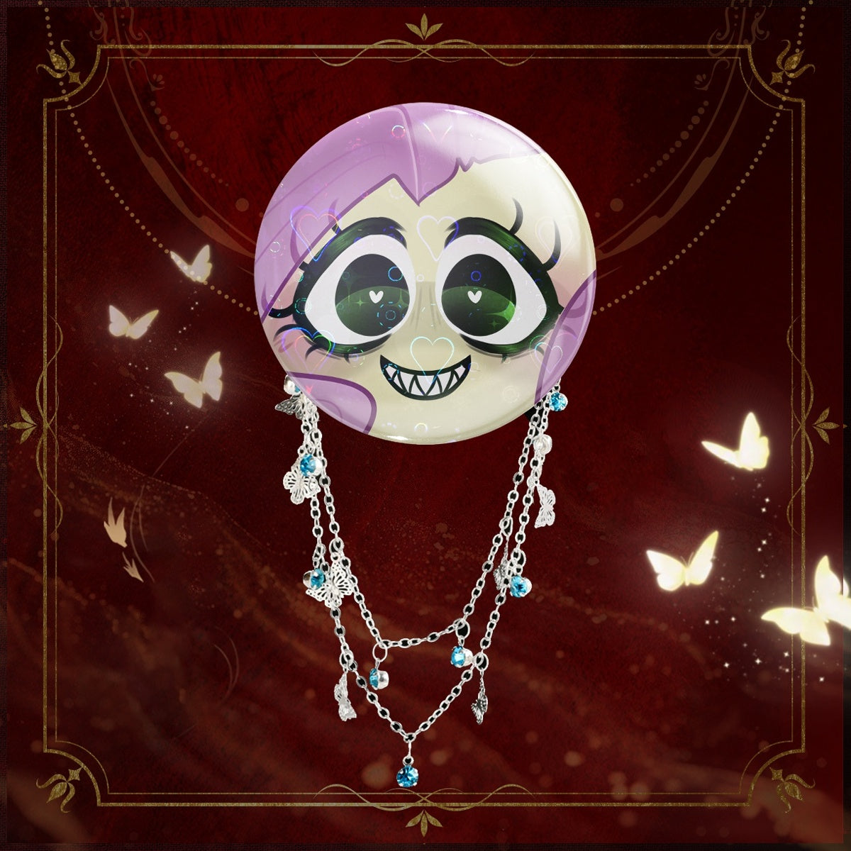 Fluttershy Badge With Chains
