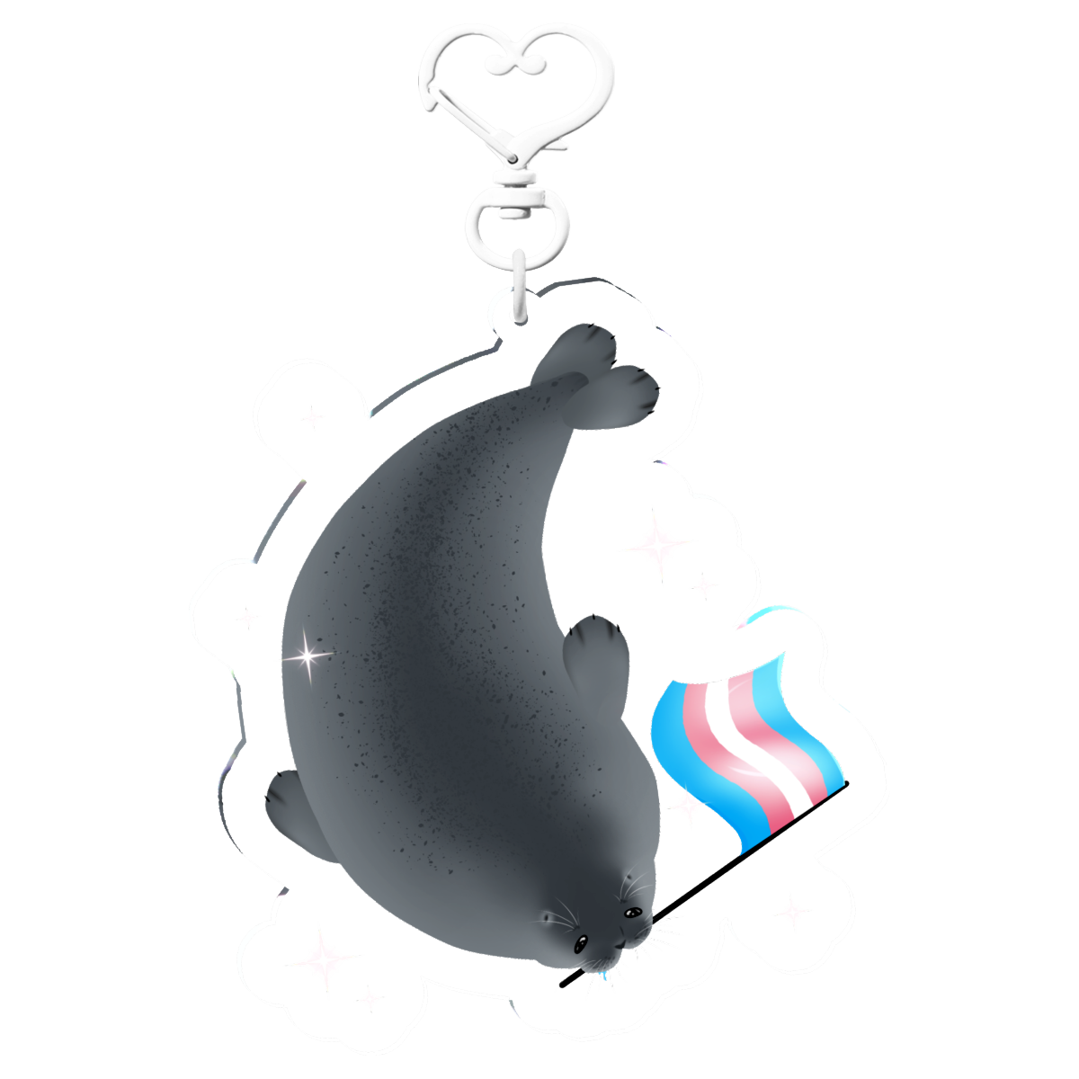 Trans Seal Clear Acrylic Keychain