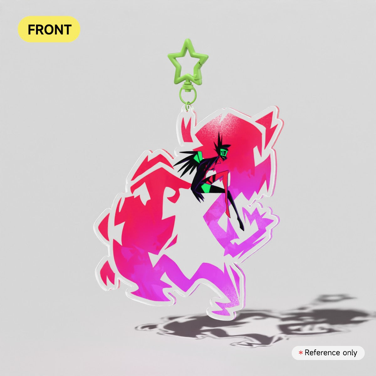 Fluttershy as Capri (Cyberpunk Edgerunners) Clear Acrylic Keychains