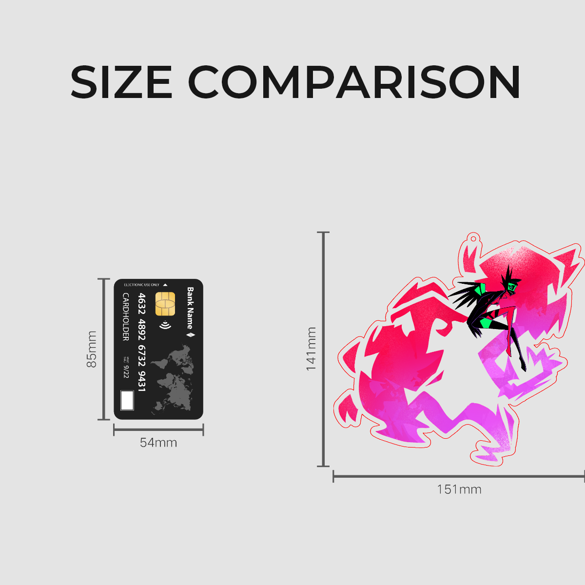 Fluttershy as Capri (Cyberpunk Edgerunners) Clear Acrylic Keychains