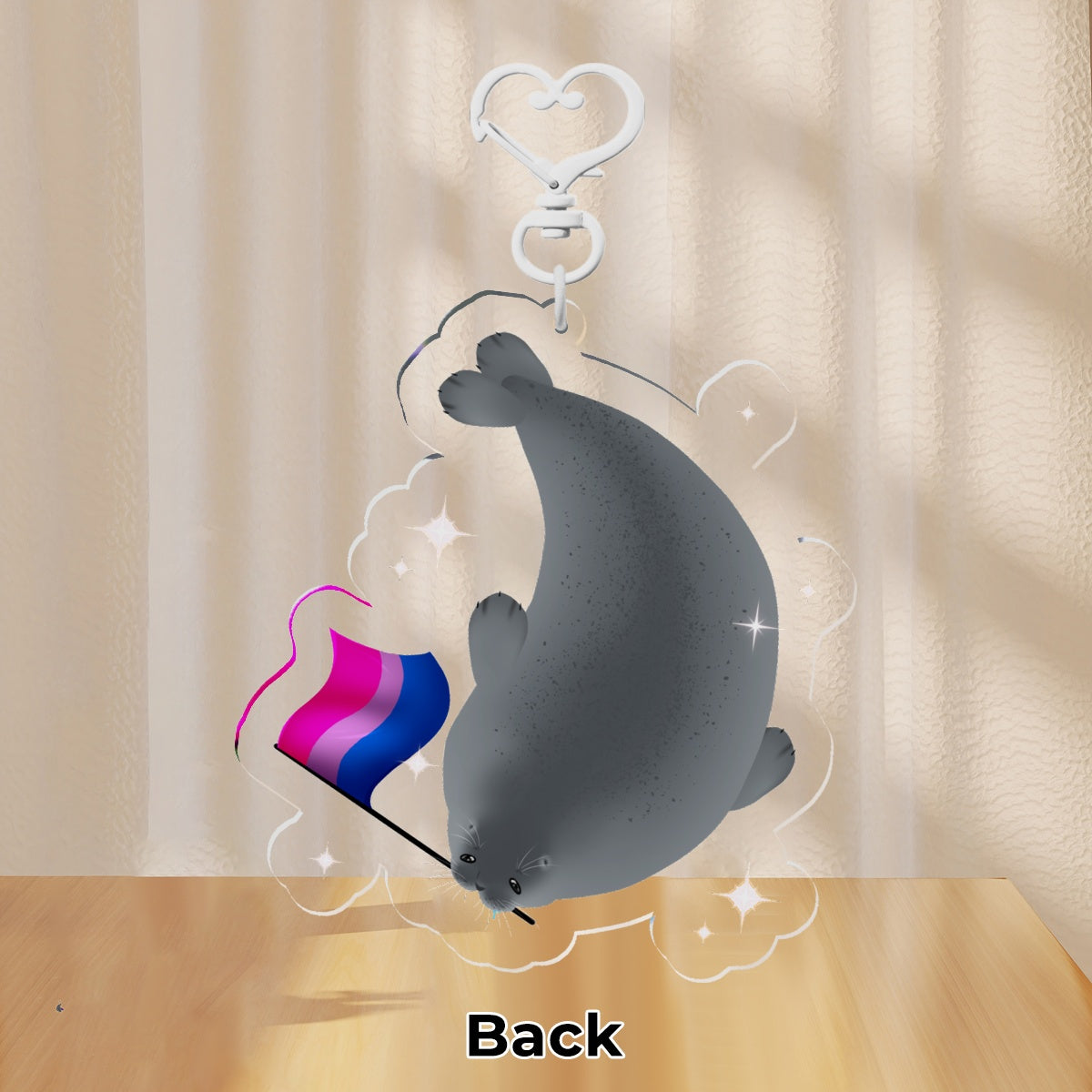Bi Seal Clear Acrylic Keychain