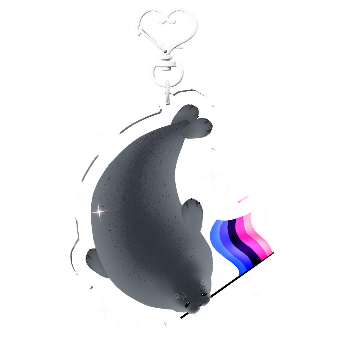 Omni Sexual Seal Clear Acrylic Keychain