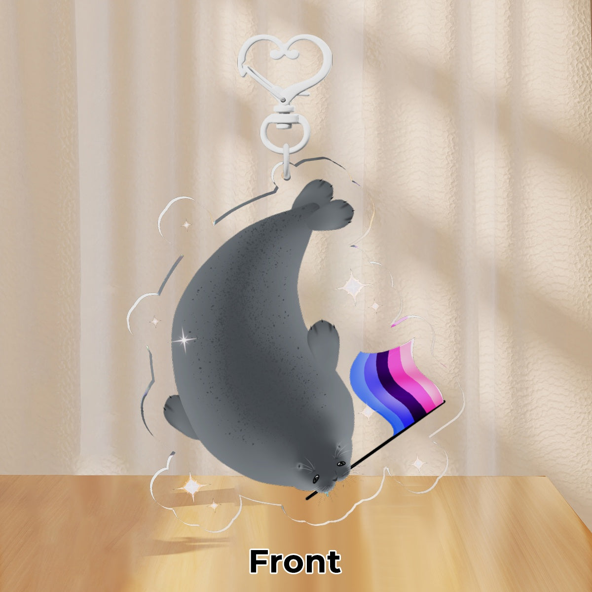 Omni Sexual Seal Clear Acrylic Keychain