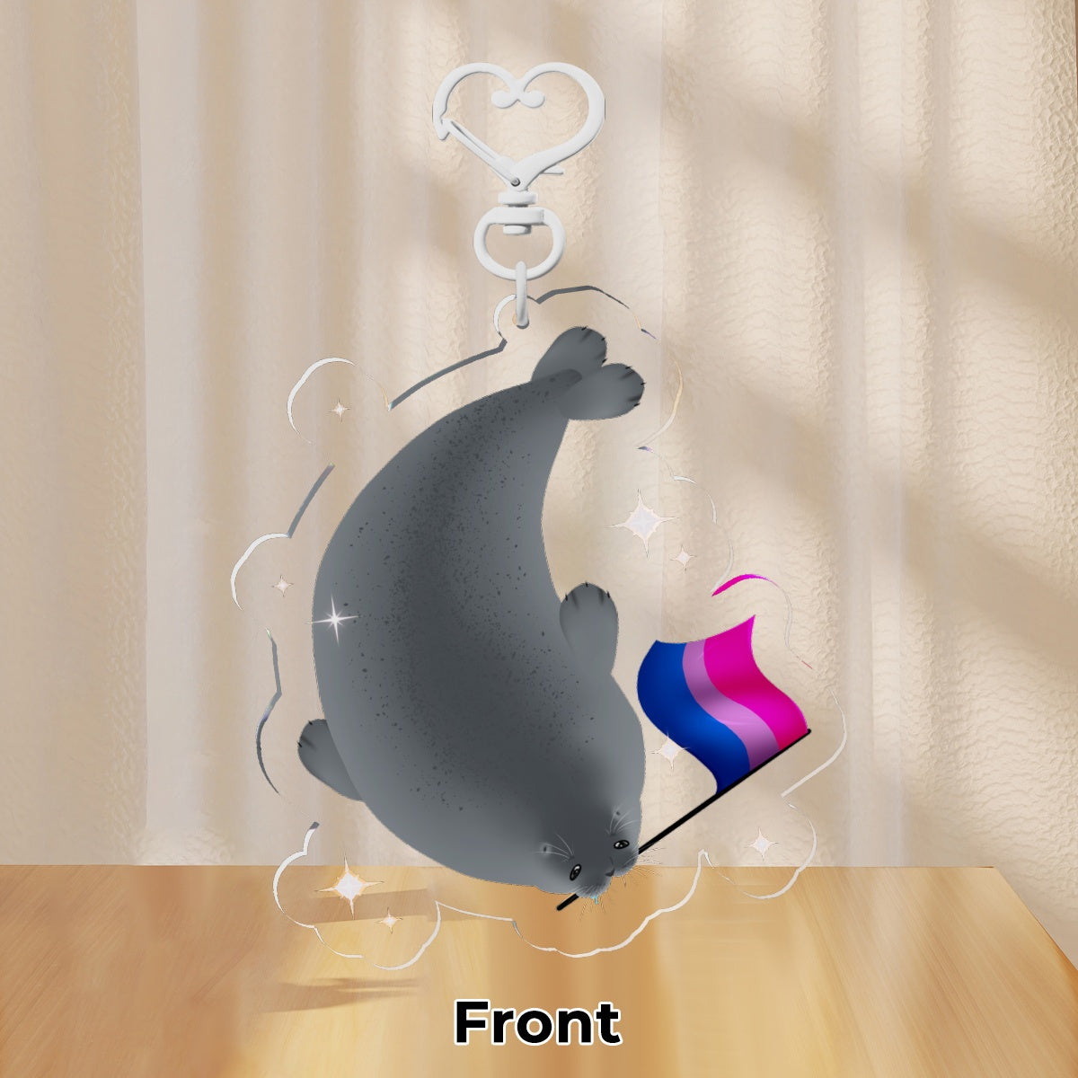 Bi Seal Clear Acrylic Keychain