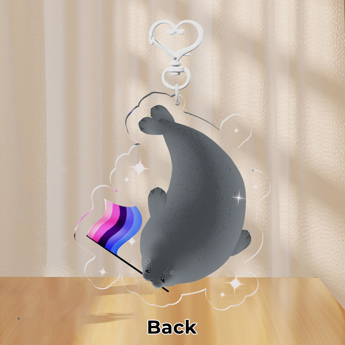 Omni Sexual Seal Clear Acrylic Keychain